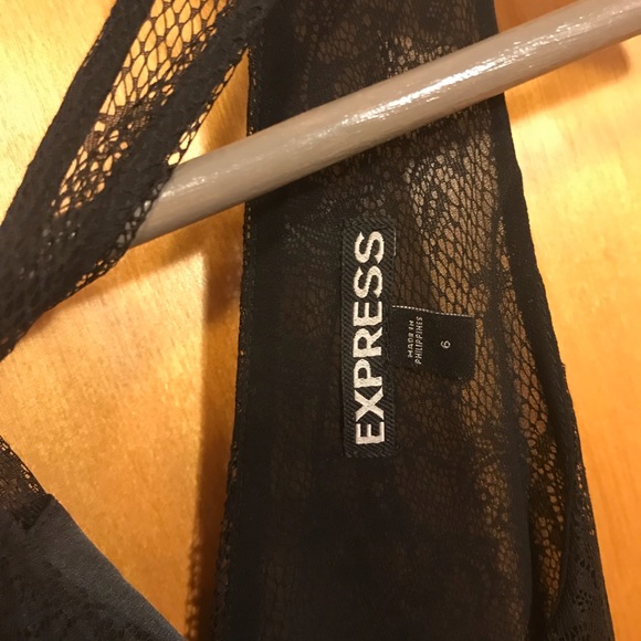 Express Black Lace Dress, Sz 6 - Picture 8 of 8